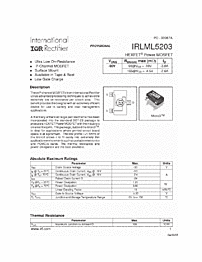 DataSheet IRLML5203 pdf